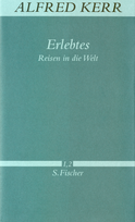 Buchcover von Erlebtes: Reisen in die Welt von Alfred Kerr