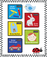 Zusatzmaterial 9783737334860 U4 von Duden 6+: Babys erste Wörter-Welt (Würfel): 5 Mini-Bücher
