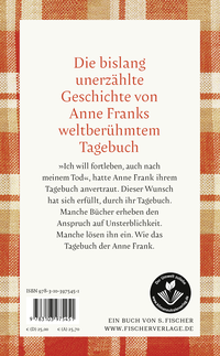 Zusatzmaterial 9783103975451 U4 von »Ich will fortleben, auch nach meinem Tod«: Die Biographie des Tagebuchs der Anne Frank von Thomas Sparr