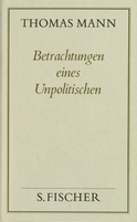 Buchcover von Betrachtungen eines Unpolitischen von Thomas Mann