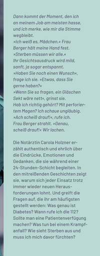 Zusatzmaterial KL 978 3 596 70695 2 vorne von Eine für alle: Als Notärztin zwischen Hoffnung und Wirklichkeit von Dr. med. Carola Holzner