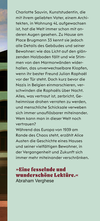 Zusatzmaterial KL 978 3 10 397656 4 vorne von 33 Place Brugmann: Roman von Alice Austen