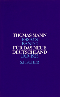 Buchcover von Für das neue Deutschland: 1919-1925 von Thomas Mann