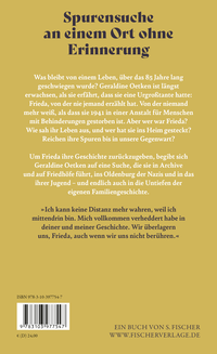 Zusatzmaterial 9783103977547 U4 von Frieda: Die Suche nach meiner vergessenen Urgroßtante von Geraldine Oetken