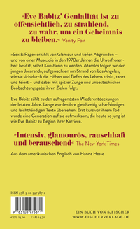 Zusatzmaterial 9783103975871 U4 von Sex & Rage: Roman von Eve Babitz