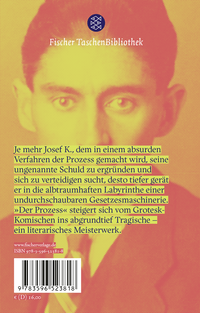 Zusatzmaterial 9783596523818 U4 von Der Prozess: Roman von Franz Kafka