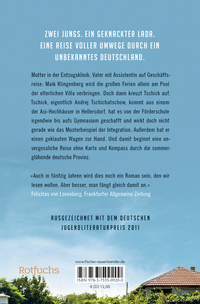 Zusatzmaterial 9783733509200 U4 von Tschick von Wolfgang Herrndorf
