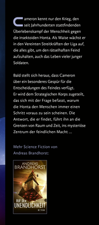 Zusatzmaterial KL 978 3 596 70574 0 vorne von Splitter der Zeit von Andreas Brandhorst