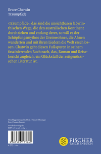 Zusatzmaterial 9783596103645 U4 von Traumpfade: Roman von Bruce Chatwin