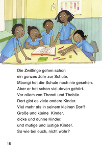 Zusatzmaterial PA 978 3 7373 3349 8 innen 001 von Mbongi's Way to School - An African Story: Kinderbuch für Erstleser ab 7 Jahren von Lutz van Dijk, Betina Gotzen-Beek