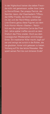 Zusatzmaterial KL 978 3 596 71399 8 vorne von Slasher Summer: Heute Nacht werdet ihr alle sterben von E. L. Chen