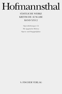 Buchcover von Operndichtungen 3.2: Die ägyptische Helena - Opern- und Singspielpläne von Hugo von Hofmannsthal