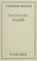 Buchcover von Von Deutscher Republik von Thomas Mann