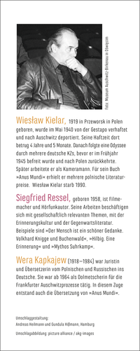 Zusatzmaterial KL 978 3 10 397554 3 hinten von Anus Mundi: Fünf Jahre Auschwitz von Wiesław Kielar