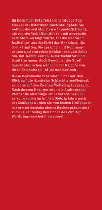 Zusatzmaterial KL 978 3 596 71130 7 vorne von Die Stalingrad-Protokolle: Sowjetische Augenzeugen berichten aus der Schlacht von Jochen Hellbeck