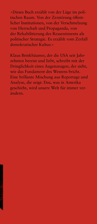Zusatzmaterial KL 978 3 10 397733 2 vorne von Der amerikanische Albtraum: Faschismus made in USA von Klaus Brinkbäumer
