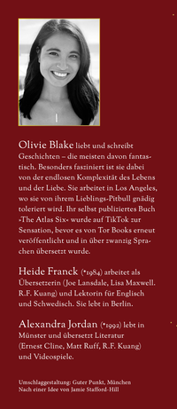 Zusatzmaterial KL 978 3 596 70766 9 hinten von The Atlas Complex: Macht ist grenzenlos von Olivie Blake