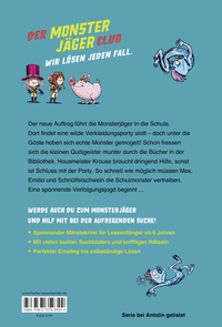 Zusatzmaterial 9783737359344 U4 von The Monster Hunter Club – Creepy Party at Monster School Vol. 3: Mit Krimirätseln zum Mitraten von THiLO, Alexander von Knorre