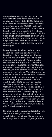 Zusatzmaterial KL 978 3 10 397682 3 vorne von Patriot: Meine Geschichte von Alexej Nawalny