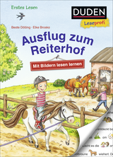 Buchcover von Duden Leseprofi – Mit Bildern lesen lernen: Ausflug zum Reiterhof, Erstes Lesen von Elke Broska
