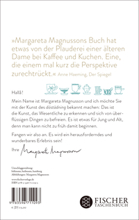 Zusatzmaterial 9783596711093 U4 von Frau Magnussons Kunst, die letzten Dinge des Lebens zu ordnen von Margareta Magnusson