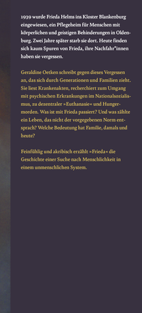 Zusatzmaterial KL 978 3 10 397754 7 vorne von Frieda: Die Suche nach meiner vergessenen Urgroßtante von Geraldine Oetken