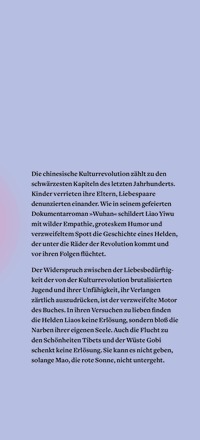 Zusatzmaterial KL 978 3 10 397291 7 vorne von Die Liebe in Zeiten Mao Zedongs: Roman von Liao Yiwu