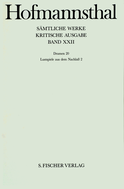 Buchcover von Dramen 20: Lustspiele aus dem Nachlaß 2 von Hugo von Hofmannsthal