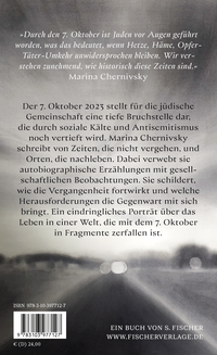 Zusatzmaterial 9783103977127 U4 von Bruchzeiten: Leben nach dem 7. Oktober von Marina Chernivsky