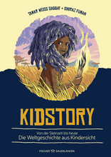 Buchcover von Kidstory: Von der Steinzeit bis heute – Die Weltgeschichte aus Kindersicht von Tamar Weiss Gabbay