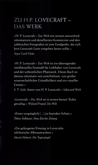 Zusatzmaterial KL 978 3 596 70046 2 vorne von H. P. Lovecraft. Das Werk II: Große kommentierte Ausgabe von H.P. Lovecraft