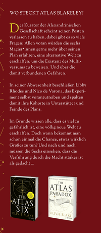 Zusatzmaterial KL 978 3 596 70766 9 vorne von The Atlas Complex: Macht ist grenzenlos von Olivie Blake