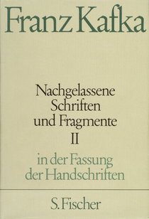 Buchcover von Nachgelassene Schriften und Fragmente II von Franz Kafka