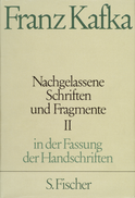 Buchcover von Nachgelassene Schriften und Fragmente II von Franz Kafka