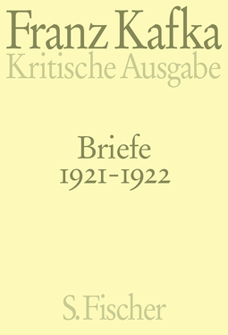 Buchcover von Briefe 1921-1922: Band 5 (Kritische Ausgabe) von Franz Kafka