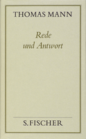 Buchcover von Rede und Antwort von Thomas Mann