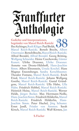 Buchcover von Frankfurter Anthologie: Achtunddreißigster Band Gedichte und Interpretationen Begründet von Marcel Reich-Ranicki