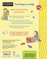 Zusatzmaterial 9783737336567 U4 von Duden 24+: Unsere schönste Geschichtenzeit. Kuschel, Schauen, Vorlesen!: Mit Vorlese-Tipps für Eltern von Luise Holthausen, Elke Broska, Katharina Bußhoff, Kerstin Schoene, Stefanie Klaßen