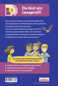 Zusatzmaterial 9783737376853 U4 von Leseprofis – Geheimnisvolle Abenteuer im Dunkeln, 1. Klasse (Doppelband) von THiLO, Alexandra Fischer-Hunold, Dominik Rupp, Stefanie Klaßen