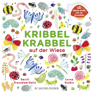 Buchcover von Kribbel Krabbel auf der Wiese: Ein Memospiel mit 30 Klappen