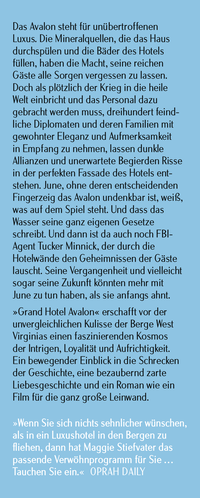 Zusatzmaterial KL 978 3 10 397566 6 vorne von Grand Hotel Avalon: Roman von Maggie Stiefvater