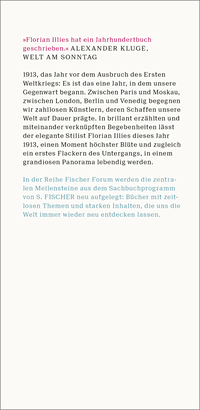 Zusatzmaterial KL 978 3 596 70975 5 vorne von 1913. Die Gesamtausgabe von Florian Illies