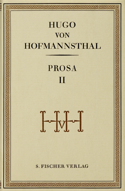 Buchcover von Prosa II: Gesammelte Werke in Einzelausgaben von Hugo von Hofmannsthal