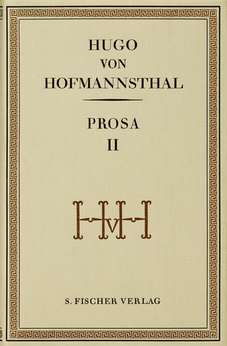 Buchcover von Prosa II: Gesammelte Werke in Einzelausgaben