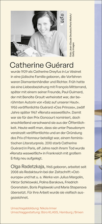 Zusatzmaterial KL 978 3 10 397654 0 hinten von Renata wasweißich: Roman von Catherine Guérard