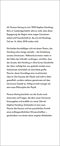 Zusatzmaterial KL 978 3 10 390016 3 vorne von Der Ursprung der Zeit – Mein Weg mit Stephen Hawking zu einer neuen Theorie des Universums von Thomas Hertog