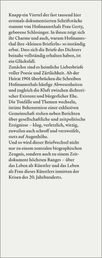 Zusatzmaterial KL 978 3 10 397455 3 vorne von »Bin ich eigentlich jemand, den man heiraten kann?«: Briefwechsel 1896–1929 von Gerty von Hofmannsthal, Hugo von Hofmannsthal