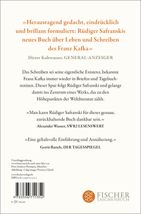 Zusatzmaterial 9783596711352 U4 von Kafka. Um sein Leben schreiben von Rüdiger Safranski