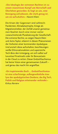 Zusatzmaterial KL 978 3 10 397821 6 vorne von Endzeitfaschismus: Und der Kampf um unsere Welt von Naomi Klein, Astra Taylor