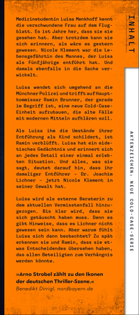 Zusatzmaterial KL 978 3 596 71298 4 vorne von Ungelöst – Die erste Zeugin: Thriller von Arno Strobel